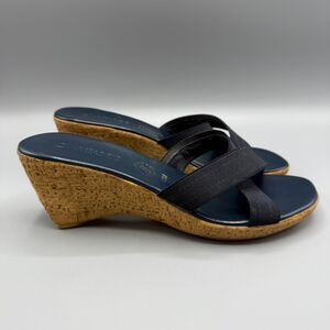 Damianis Made In Italy Wedge Womens Blue Size 8.5 M